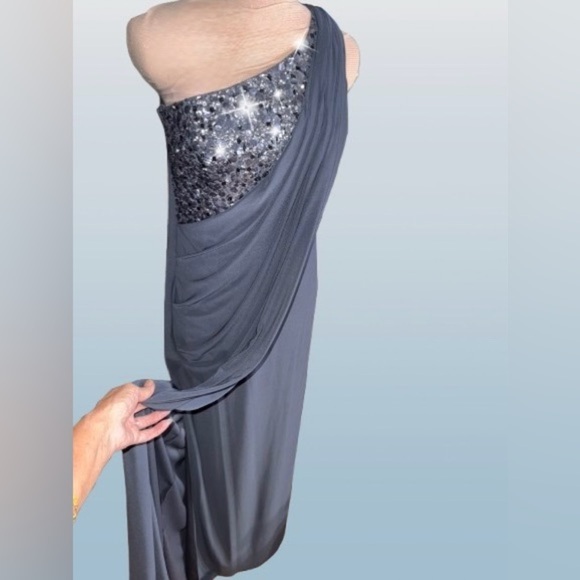 Mignon one-shoulder gown sz 6 - Picture 2 of 6